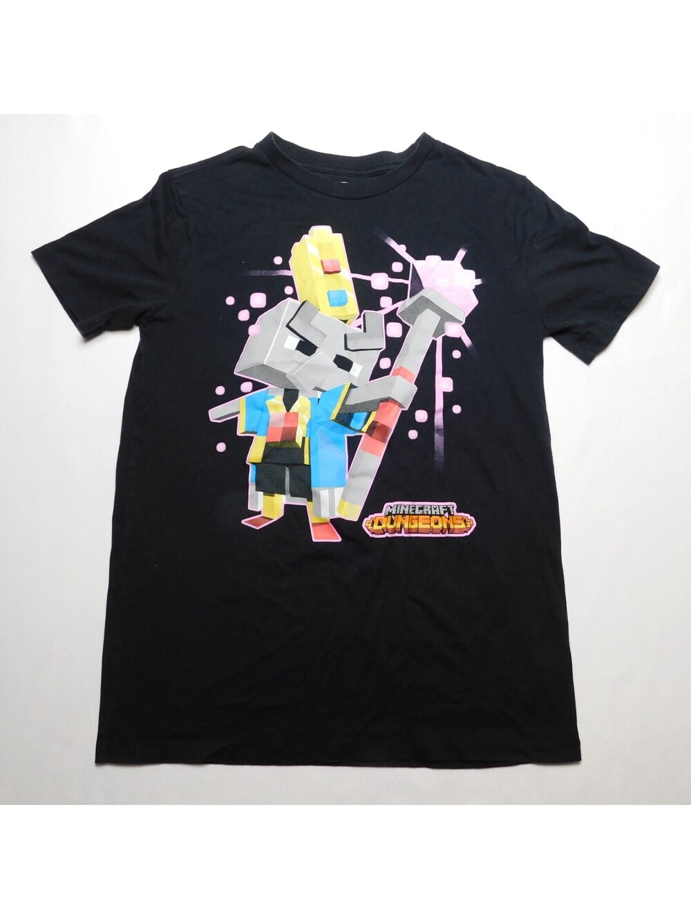 Minecraft Dungeons Shirt Boys XL 14-16 Old Navy Black Arch Illager Graphic Tee